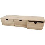 Rayher cassettiera in legno con 3 cassetti, legno