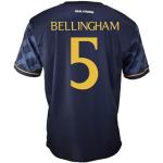 Real Madrid Maglia Seconda Equipaggiamento Stagione 2023-2024 - Bellingham 5 - Replica Ufficiale con Licenza Ufficiale - Adulto, blu, S