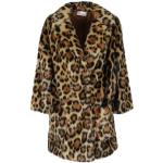 Pellicce ecologiche classiche marroni S di eco-pelliccia leopardate manica lunga per Donna REDValentino 