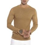 Pullover slim fit casual marrone XL traspirante per Uomo Redbridge 