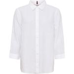 Bluse bianche XL di lino traspiranti per Donna Redgreen 