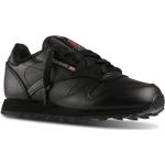 Sneakers larghezza E scontate nere numero 30,5 di pelle ultraleggere per bambini Reebok Classic Leather 