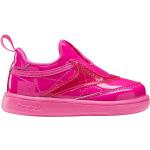Sneakers slip on larghezza E scontate rosa numero 20 di pelle con stringhe per bambini Reebok Classic 