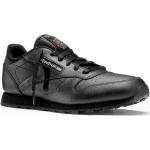 Sneakers larghezza E scontate nere numero 36,5 di pelle ultraleggere per bambini Reebok Classic Leather 