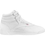 Sneakers alte larghezza E classiche bianche numero 37,5 di gomma chiusura velcro per Donna Reebok Classic 