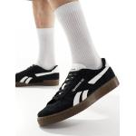 Sneakers stringate larghezza C scontate nere numero 44 di gomma antiscivolo per Donna Reebok Club C 