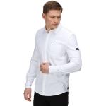 Camicie scontate eleganti bianche XL di cotone a quadri Bio con manica lunga per Uomo Regatta 