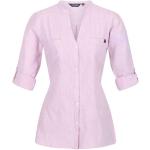 Bluse scontate rosa 3 XL di cotone a righe Bio sostenibili traspiranti mezza manica per Donna Regatta 