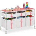 Comodino DKD Home Decor Per bambini Grigio Rosa Bianco Giallo (40 x 29 x  73,5 cm)