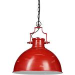 Lampadari industriali rossi in ferro compatibile con E27 Relaxdays 