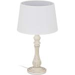 Lampade da tavolo design rustiche bianche di legno compatibile con E14 Relaxdays 