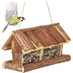 Mangiatoie di legno per uccelli Relaxdays 