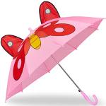 Ombrelli classici rosa a tema farfalla per bambina Relaxdays di Amazon.it 