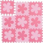 Tappeti puzzle rosa a fiori Relaxdays 