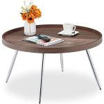 Tavolini marrone scuro di legno Relaxdays 