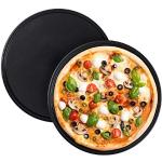 Teglie antracite in acciaio al carbonio 2 pezzi per pizza Relaxdays 