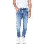 Jeans slim vita 32 casual blu chiaro per Uomo Replay 