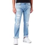 Jeans dritti vita 32 blu chiaro di cotone Bio per Uomo Replay 