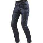 Jeans blu scuro XS di policotone da moto per Uomo Rev'it 