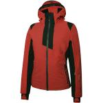 Giacche da sci scontate rosse XXL taglie comode di eco-pelliccia Bio impermeabili con tasca per ski-pass per Donna Zerorh positivo 