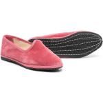 Ballerine slippers larghezza A scontate rosa numero 33 in tessuto con allacciatura elasticizzata per Donna Il Gufo 