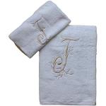 Set asciugamani beige di spugna 