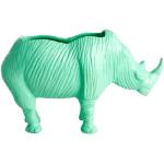 Rice - Fioriera rinoceronte in metallo - Verde neon