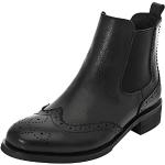 Stivali neri numero 40,5 di gomma con punta rotonda traspiranti con tacco per Donna Rismart 