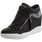 Sneakers larghezza E eleganti nere numero 38,5 con cerniera antiscivolo con cerniera per Donna Rismart 