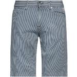Shorts scontati blu di cotone a righe a vita alta per Uomo ROY ROGERS 