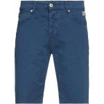 Pantaloni blu di cotone tinta unita a 5 tasche per Uomo ROY ROGERS 