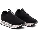 Sneakers stringate larghezza E casual nere numero 40 in poliestere con stringhe per Donna Roccobarocco rocco 