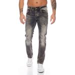Jeans vita 34 grigio scuro XXL taglie comode in denim con pietre slavati per Uomo Rock creek 