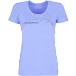 T-shirt tecniche scontate blu L in poliestere mezza manica per Donna Rock Experience 