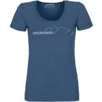 T-shirt tecniche scontate blu S in poliestere mezza manica per Donna Rock Experience 