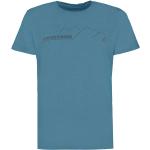 T-shirt tecniche scontate blu XL in poliestere mezza manica per Uomo Rock Experience 