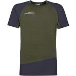 T-shirt tecniche verdi M traspiranti mezza manica per Uomo Rock Experience 