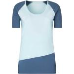 T-shirt tecniche scontate blu XS traspiranti mezza manica per Donna Rock Experience 