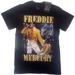 Vestiti ed accessori estivi neri M taglie comode di cotone per Uomo Rock off Freddie Mercury 