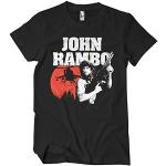 Rock Off Rambo John Rambo Sylvester Stallone Ufficiale Uomo Maglietta Unisex (Small)