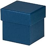 Scatole quadrate blu navy in cartone con manici Rössler 
