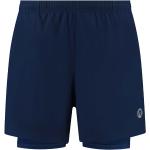 Shorts blu XL in poliestere traspiranti da running per Uomo Rogelli 