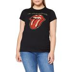 Rolling Stones Plastered Tongue, Camicia Donna, Nero (Black), S