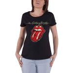 Magliette & T-shirt musicali nere XXL taglie comode per Donna Rolling stones 