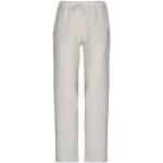 Pantaloni beige XL di lino tinta unita con elastico per Donna ROSSOPURO 