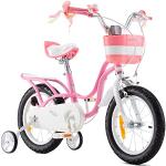 Bici rosa 12 pollici con rotelle per bambini 