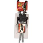 Rubies Set di armi ninja, Katane sul retro, accessorio di costume, taglia unica (6672)