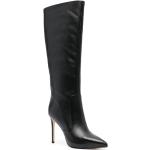 Stivali alti larghezza E neri in pelle di vitello con cerniera tacco stiletto per Donna Michael Kors MICHAEL 