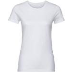 Magliette & T-shirt bianche XXL taglie comode di cotone oeko-tex sostenibili mezza manica con scollo rotondo per Donna Russell Athletic 
