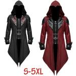 Costumi Cosplay gotici rossi 3 XL taglie comode in poliestere da lavare a mano per Uomo Assassin’s Creed 